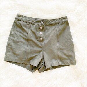 ⭐️ ABERCROMBIE & FITCH Olive Green Suede Shorts Size 0